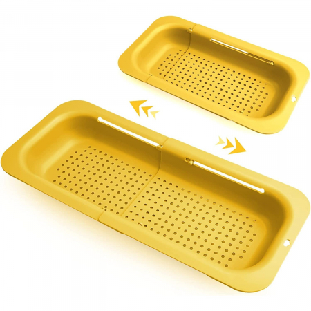 Cos pentru Scurgere Chiuveta de Bucatarie, , Plastic, Telescopic, 36x20x5 cm, Galben [5]