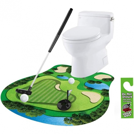 Articole pentru Casa Engros - Covoras de Baie, , Model Teren de Golf, Interactiv, +14 Ani, din PVC, 80 x 69 cm, Verde