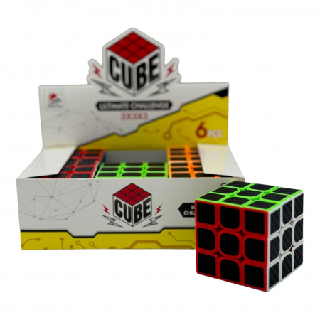 Cub Rubik 3×3×3, color line, black face, 5.5×5.5×5.5cm, +6ani  [1]