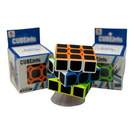 Cub rubik 3×3×3, color lines, black face, 5.5×5.5×5.5cm, +3ani,   [3]