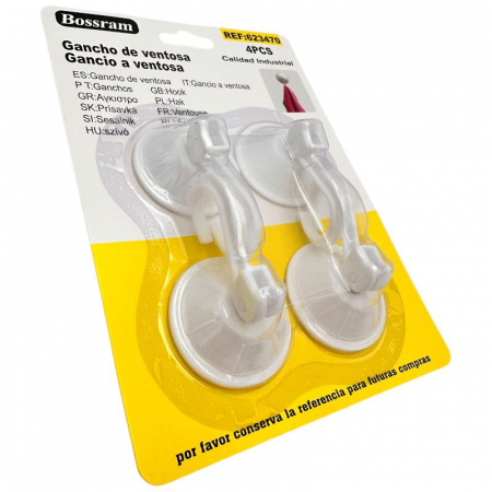 Cuier cu Ventuza 4 Ventuze, Material PP+PVC, 5x5cm – Suport Practic si Fara Gauri,  [3]