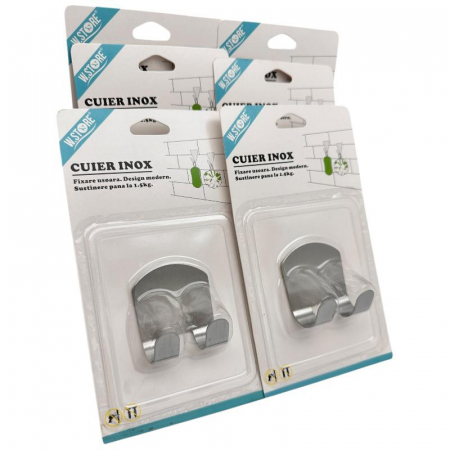 Cuier Inox 5x5cm – Suport Compact si Rezistent cu Greutate Sustinută 1.5kg,  [1]