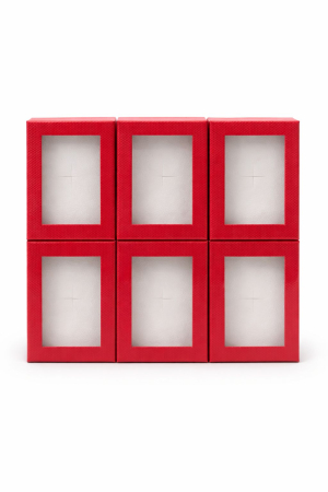 Cutie cadou pentru Martisor cu fereastra transparenta, 8.5x6x3 cm, Rosu [3]