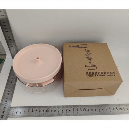 Cutie de Bijuterii, , Rotativa, cu Suport Tip Ramura, 36.5 x 14 cm, din ABS+PP, Roz [1]