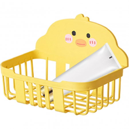 Cutie de Depozitare, , din Plastic, Montare pe Perete, Model Ratusca, 13x19x12 cm, Galben [2]