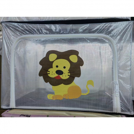 Cutie de Depozitare, , pentru Camera Copiilor, 100L, din PVC, Model Leu, 60 x 42 x 40 cm, Transparent [1]