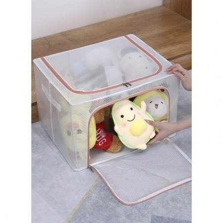 Cutie de Depozitare, , pentru Camera Copiilor, 66L, din PVC, Model Leu, 50 x 40 x 33 cm, Transparent [4]