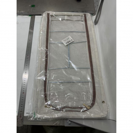 Cutie Depozitare cu Cadru Metalic, , pentru Incaltaminte, Haine, Lingerie, Fermoar Calitativ, Fereastra Transparenta, Manere Laterale, 60 x 30 x 15 cm Bej [1]