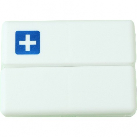 Articole pentru Casa Engros - Cutie depozitare medicamente, 7 compartimente sigilate individual, pliabila, portabila, , Alb/Albastru