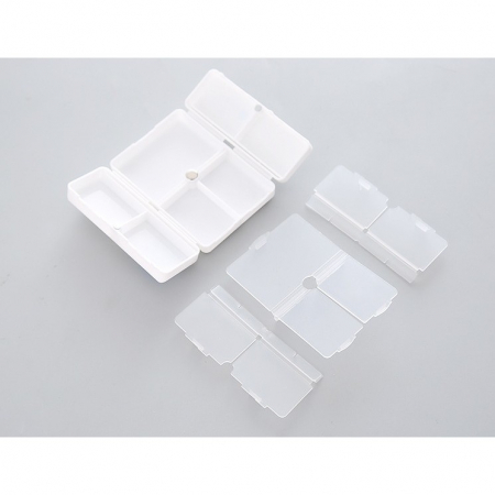 Cutie depozitare medicamente, 7 compartimente sigilate individual, pliabila, portabila, , Alb/Negru [1]