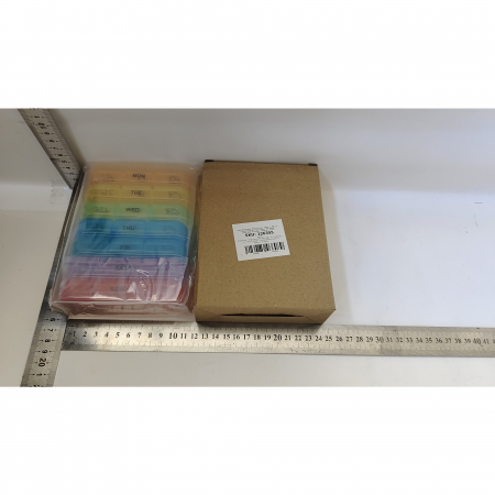 Cutie Depozitare Medicamente, , 7 Zile, 21 Compartimente, Cutie Suport, Recipiente Detasabile, Portabila, Multicolor, Cutie Transparenta, 15.6x12 cm [4]