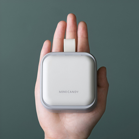 Cutie Depozitare Medicamente Mini, , 4 Compartimente, Inchidere Etans, Portabila, Patrat, Gri, PP, 7.5x7.5x3 cm [1]