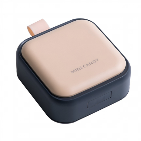 Articole pentru Casa Engros - Cutie Depozitare Medicamente Mini, , 4 Compartimente, Inchidere Etans, Portabila, Patrat, Roz-Negru, PP, 7.5x7.5x3 cm