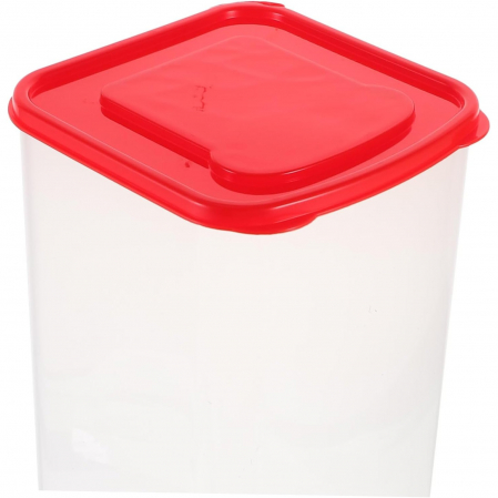 Cutie Depozitare Paine, , din Plastic, 34 x 13 cm, Pastreaza Prospetimea, Capac Rosu [3]