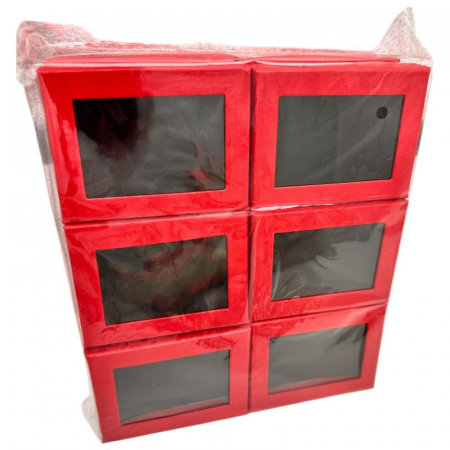 Cutie pentru Bijuterii Rosie 6.5x8.5cm – Organizator Compact si Elegant pentru Inele, Cercei si Accesorii,  [3]