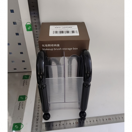 Cutie pentru Depozitare Cosmetice, , pentru Pensule, Creioane si Buretei, 4 Compartimente, din Plastic, 12 x 10 x 20 cm, Negru [6]