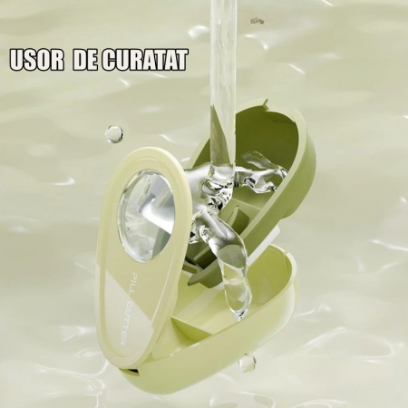 Cutie Taiat Pastile si Depozitare Medicamente, , Galbena, 8x5x2.65 cm, Compacta si Portabila, Ideala Pentru Calatorii [4]