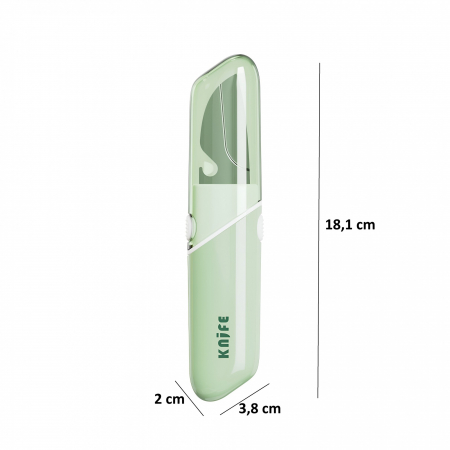 Cutit de Fructe Multifunctional, , Razatoare, Curatator Fructe-Legume, Deschizator de Sticle, 18.1x3.8x2cm, Verde [5]