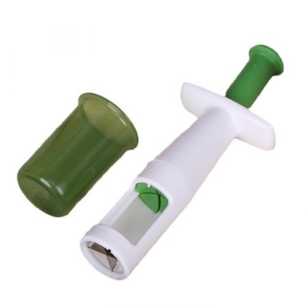 Articole pentru Casa Engros - Cutit Feliator pentru Legume si Fructe mici, , Feliator pentru Rosii Cherry, Feliator pentru Masline, Ustensila de Feliat Fructe si Legume, 18 x 6,5 cm, Verde