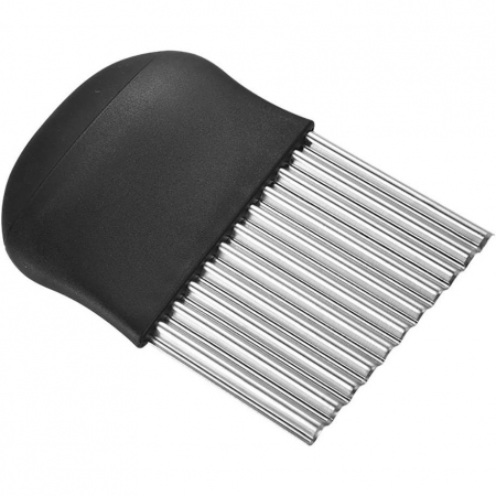 Articole pentru Casa Engros - Cutit pentru Cartofi Ondulati, , pentru Legume, Forma Ondulata, Usor de Utilizat, Taiere, Negru