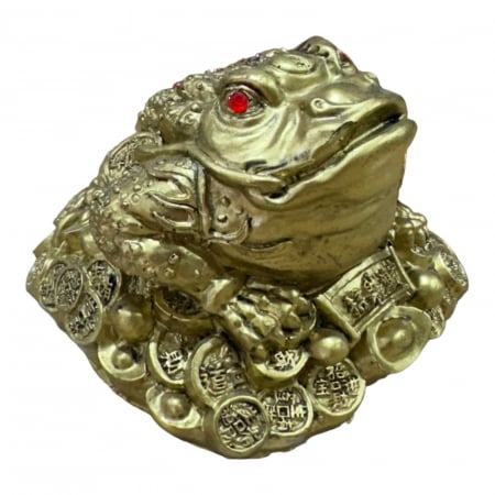 Decoratiune Feng Shui din rasina, Broasca Norocoasa, 10×10×8cm,  [1]