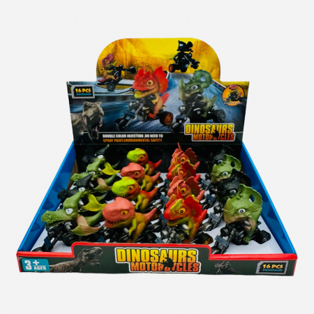 Dinozaur pe motocicleta, multicolor, 13×6cm, +3ani,   [1]