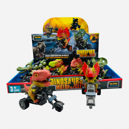 Dinozaur pe motocicleta, multicolor, 13×6cm, +3ani,   [3]