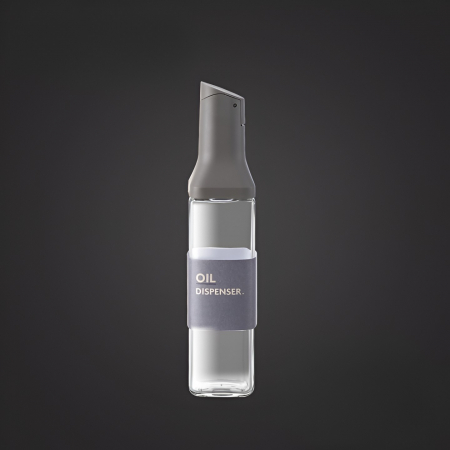 Dispenser pentru Ulei, , Deschidere si Inchidere Automata a Rezervorul, cu Inductie Gravitationala, 500 ml, 29.5x6x6 cm, Gri [2]