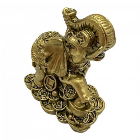 Elefant Feng Shui 8cm – Statueta din rasina pentru Noroc, Protectie si Intelepciune,  [1]