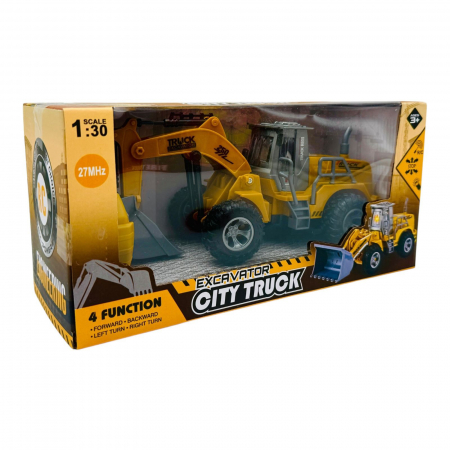 Excavator cu radiocomanda, City Truck, 27×13×11cm, acumulator inclus, +3ani,   [3]