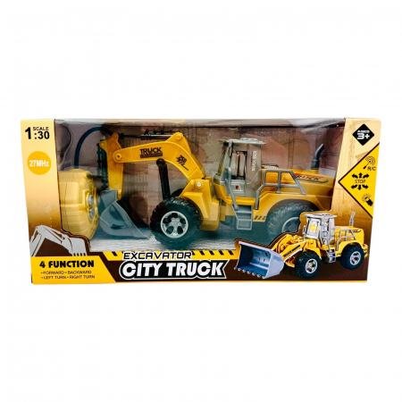Excavator cu radiocomanda, City Truck, 27×13×11cm, acumulator inclus, +3ani,   [2]