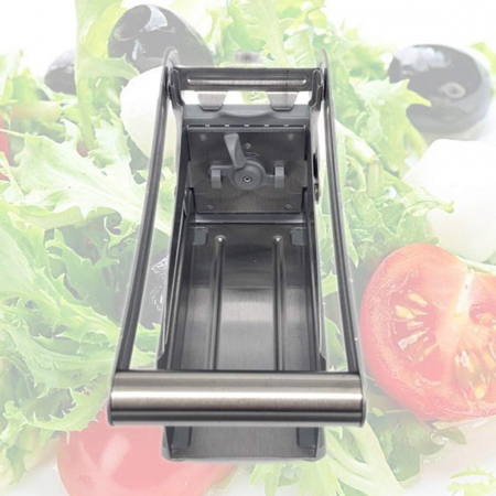 Feliator manual , pentru cartofi pai si legume, din inox, cu 2 dimensiuni de feliere, 25.5 x 11.7 cm, argintiu [5]