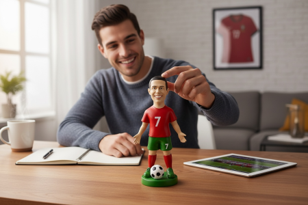 Figurina Ceramica Fotbalist – 17 cm, Model Colectie, Detalii Realiste [1]