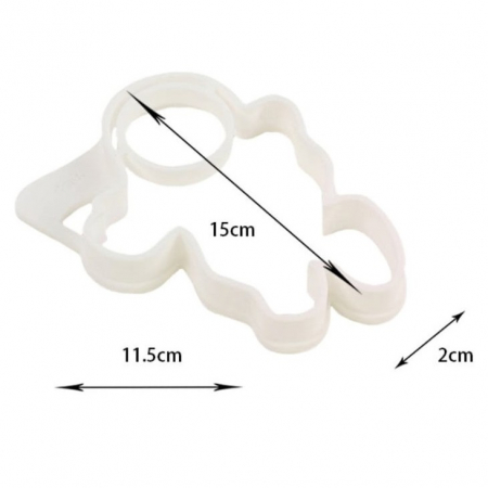 Forma pentru Alimente, , pentru Omlete/Prajituri/Clatite, din Silicon, Model Astronaut,15 x 11.5 x 2 cm, Alb [3]