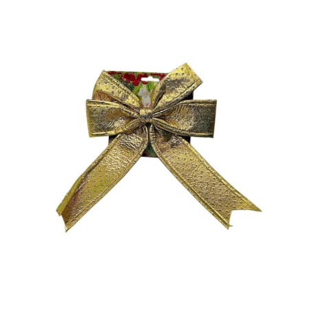 Decoratiuni si ornamente de Craciun Engros - Fundita aurie decorativa Craciun 30 cm – pentru usa, brad si coronite – prindere rapida