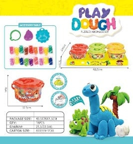Galetusa Play Dough cu Ceas, Plastilina si Accesorii - 18 Piese  [1]