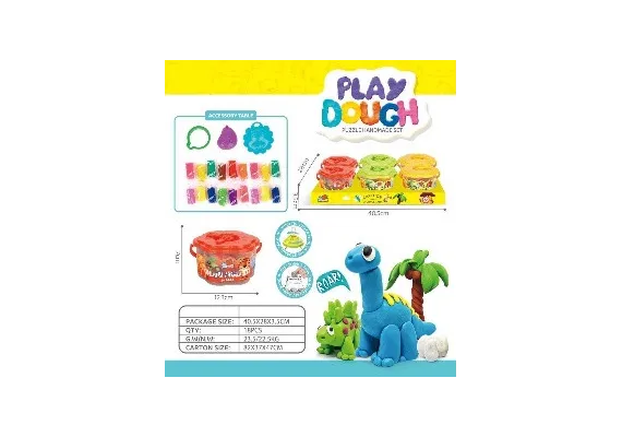 Articole pentru copii Engros - Galetusa Play Dough cu Ceas, Plastilina si Accesorii - 18 Piese 