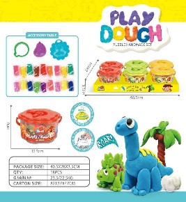 Galetusa Play Dough cu Ceas, Plastilina si Accesorii - 18 Piese  [2]