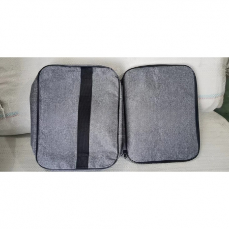 Geanta  pentru Depozitare Acte si Documente, Facturi, Carduri, cu Cod de Securitate, 2 Compartimente, Impermeabila, 37 x 10.5 x 27 cm, Gri [2]