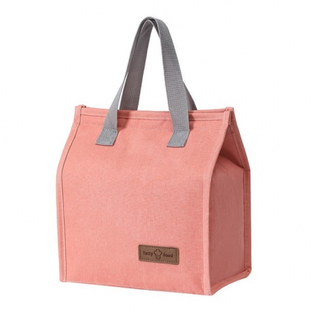 Articole pentru Casa Engros - Geanta Termoizolanta Tip Bento Bag , Camping Cooler, Aluminiu, 22.5x13x25,5 cm, 3.3 L, Roz