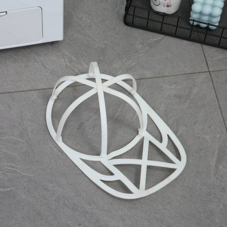 Husa de Spalare Sapca, , pentru Masina de Spalat, din Poliester, Circumferinta 53 cm, cu Fermoar, cu Suport Sapca, Alb [2]