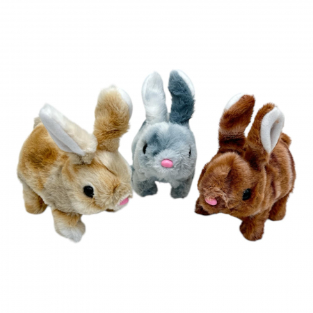 Iepuras Interactiv din Plus, cu Sunete si Lumini, multicolor– Jucarii Moale si Adorabile pentru Copii,  [1]