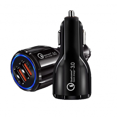 Incarcator Auto, , Pentru Bricheta, Incarcare Rapida, Interfata USB, 12V-24V, Negru [5]