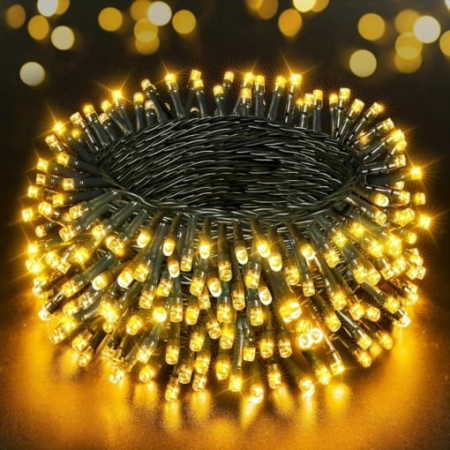 Instalatii de Craciun Engros - Instalatie tip sir cu 320 LED-uri, 20 metri, galben/alb,