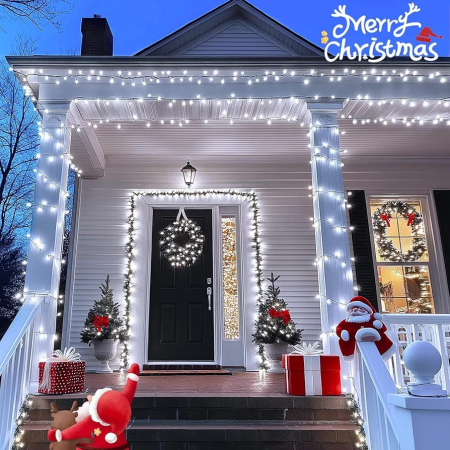 Instalatii de Craciun Engros - Instalatie tip sir cu 400 LED-uri, 50 metri, alb, v8 360,