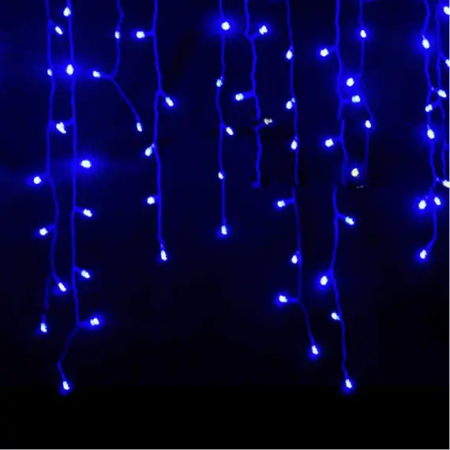 Instalatii de Craciun Engros - Instalatie turturi cu 300 LED-uri, 13 metri, albastră, interconectabila,