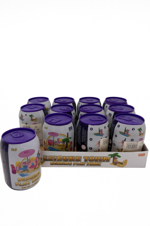 Jocuri de constructie si puzzle-uri - Joc de Constructie DIY in Ambalaj Tip Doza – Leisure Town Seaside Play Park, 9x5.5cm