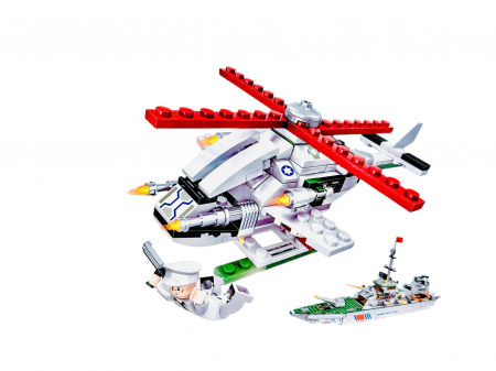 Joc de construcție pentru baieti Coast Guard, +130piese, 23.5×18.5×4.5cm, +6ani,  [9]