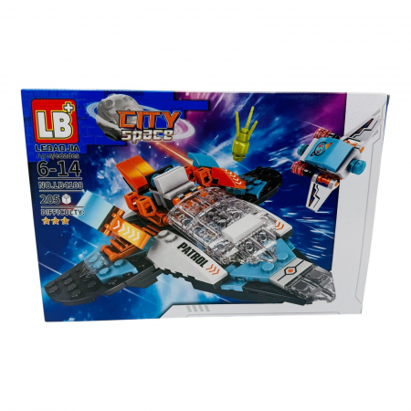 Joc de construcție pentru baieti Masini spațiale, +205piese, multicolor, 32×22×5cm+6ani,   [7]