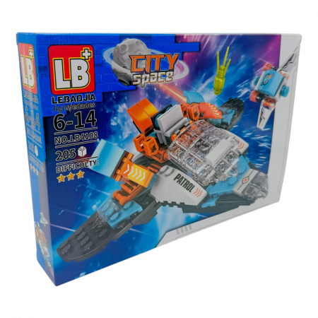 Joc de construcție pentru baieti Masini spațiale, +205piese, multicolor, 32×22×5cm+6ani,   [5]